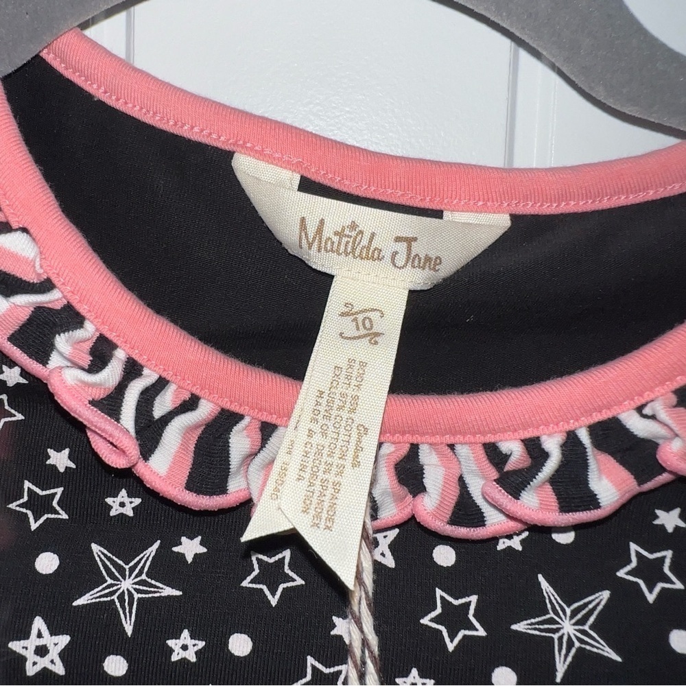 NWT Matilda Jane Heart To Heart Halloween Fun Mixed Print Dress Size 10 - Picture 6 of 7